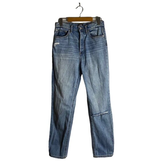 BDG Women's Relaxed Straight Medium Wash Button-Fly Denim Jeans - Picture 1 of 9